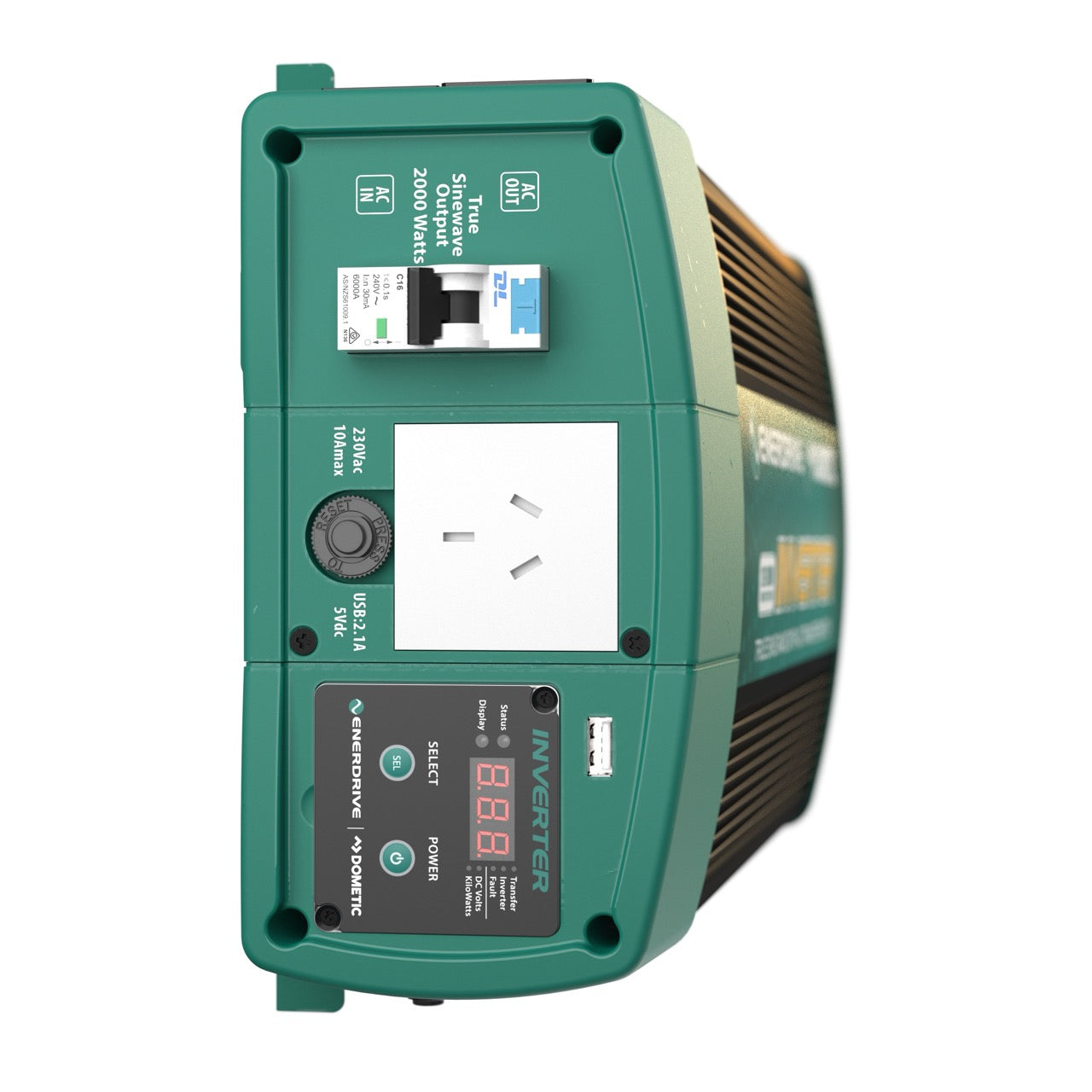 Enerdrive ePOWER 12V 2000W Inverter w/RCD & ATS