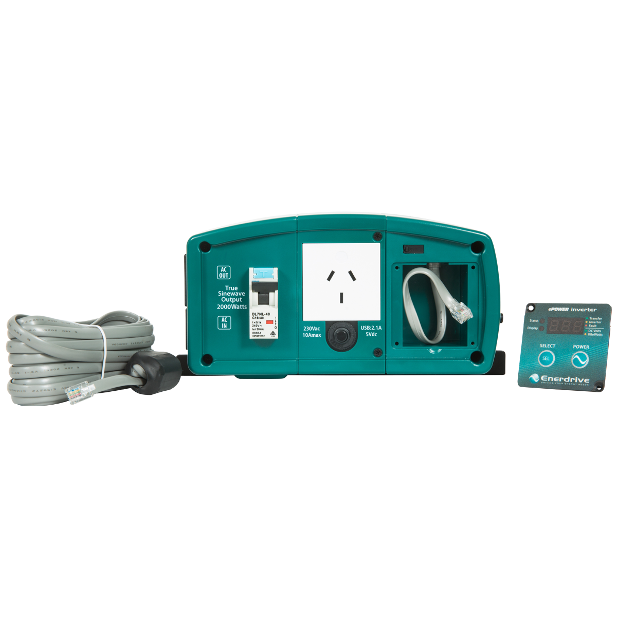 Enerdrive ePOWER 12V 2600W Inverter w/RCD & ATS