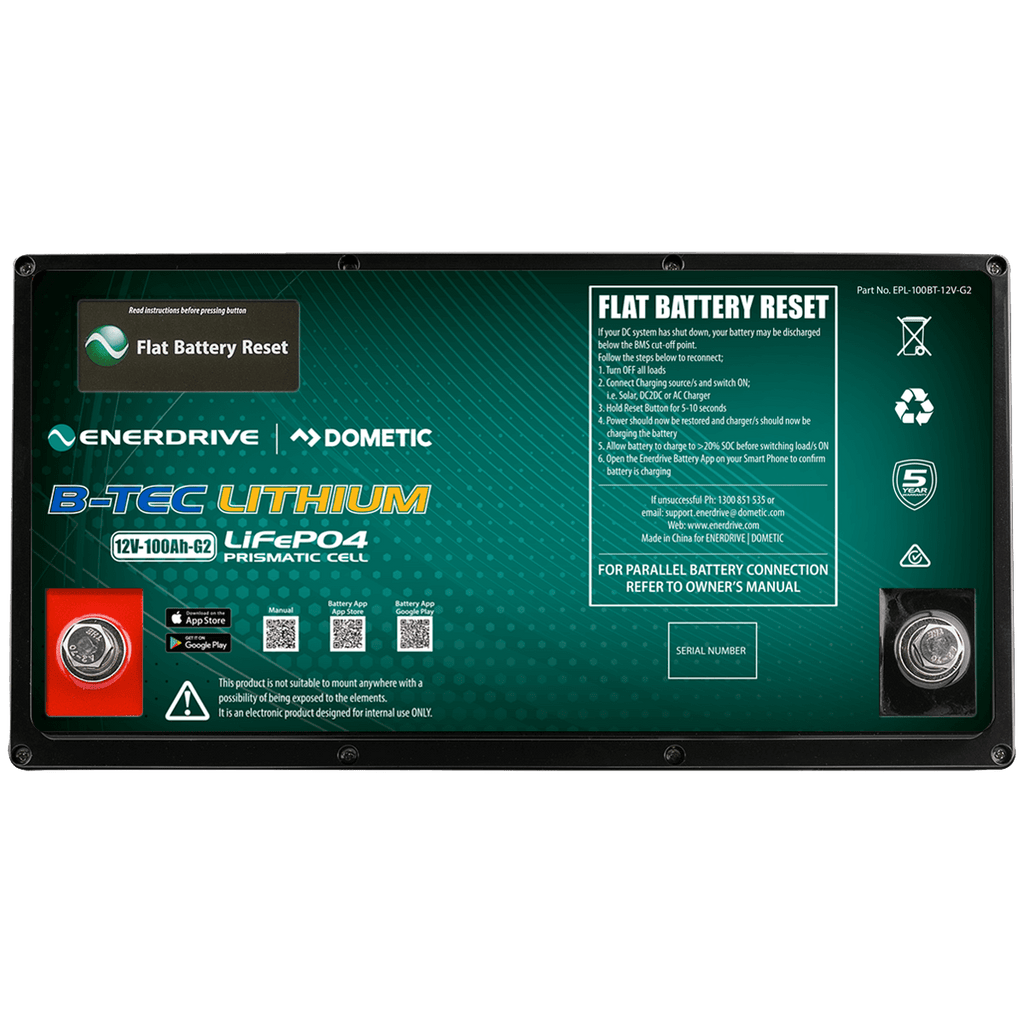 Enerdrive B-TEC 12V 100ah G2 Lithium Battery