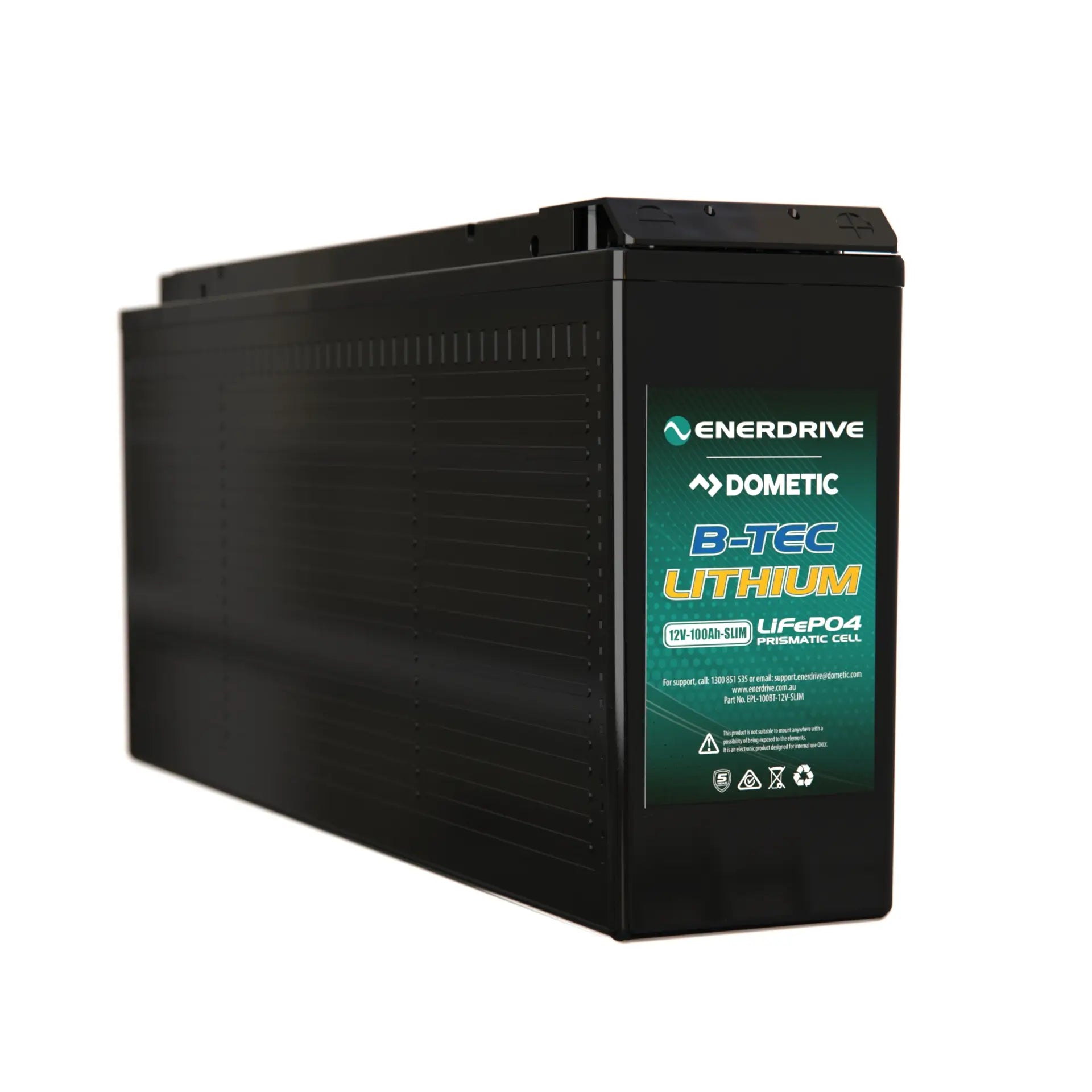 Enerdrive B-TEC 12V 100ah / Lithium Battery Slim