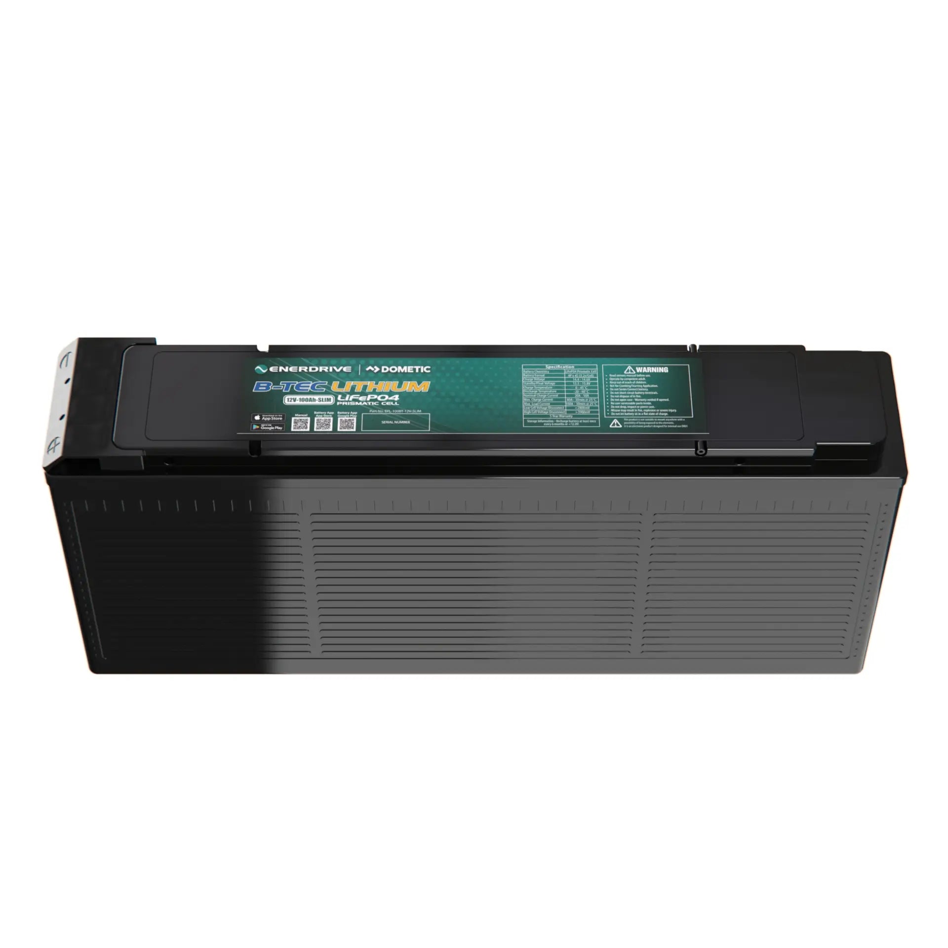 Enerdrive B-TEC 12V 100ah / Lithium Battery Slim
