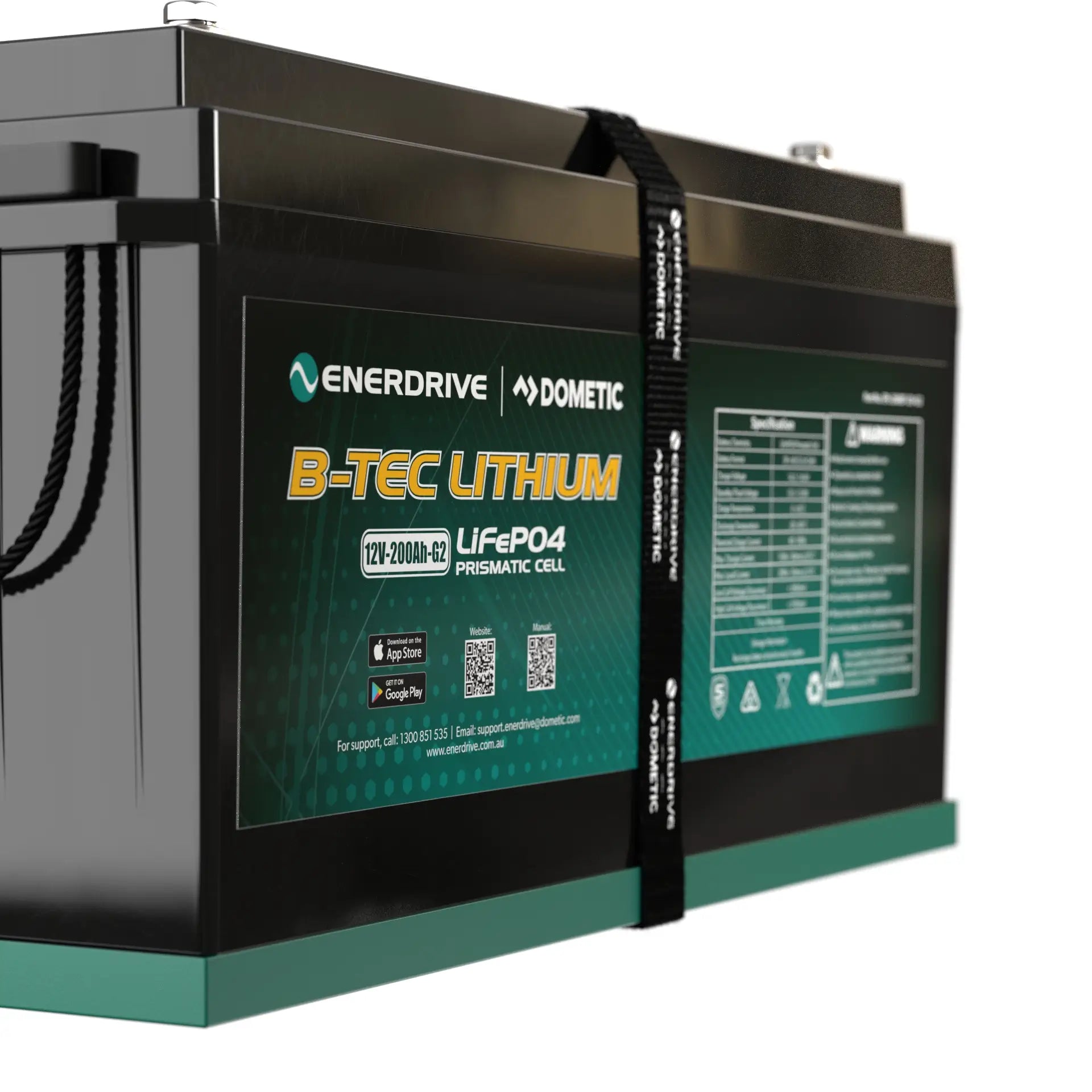 Enerdrive B-TEC 12V 200ah G2 Lithium Battery