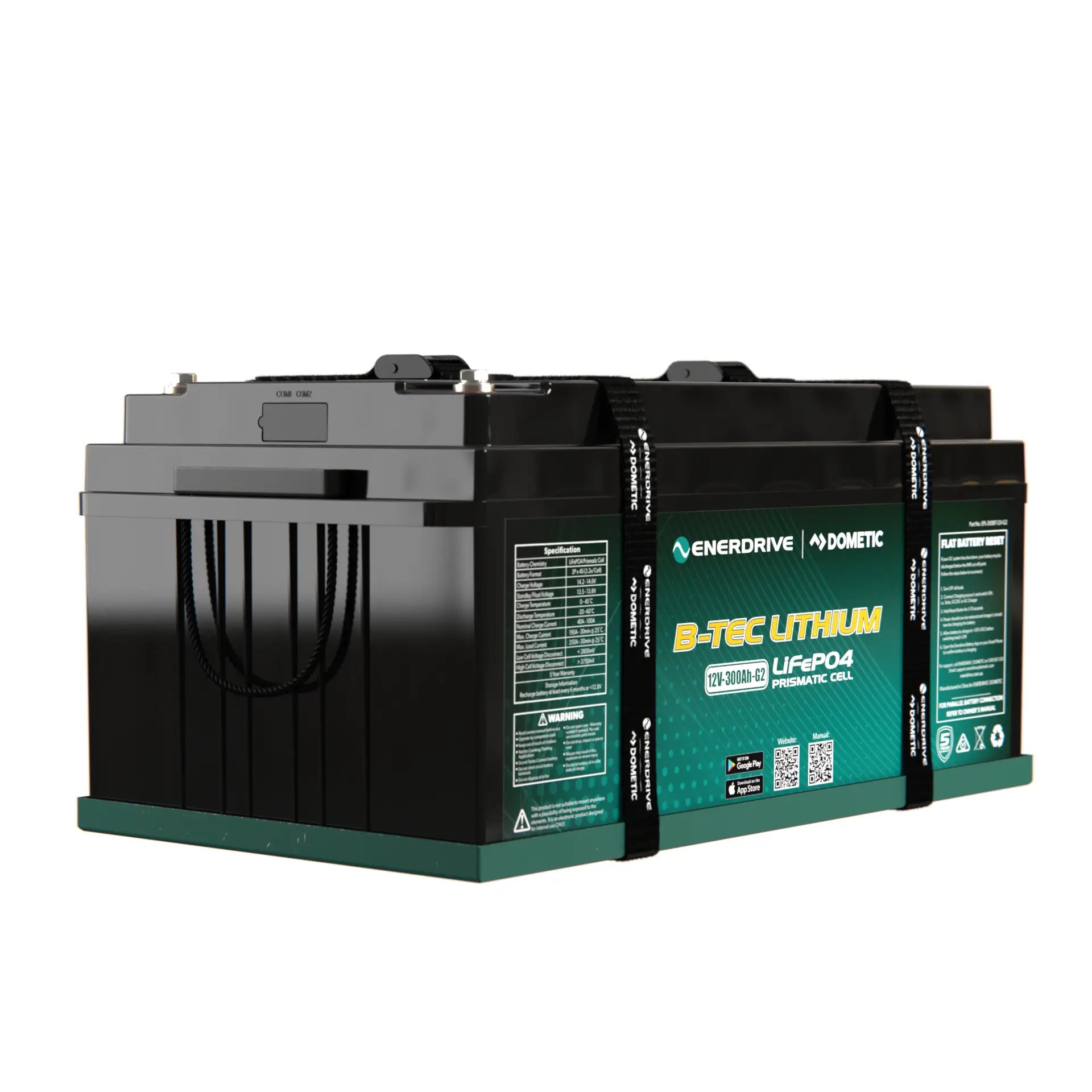 Enerdrive B-TEC 12V 300ah G2 Lithium Battery